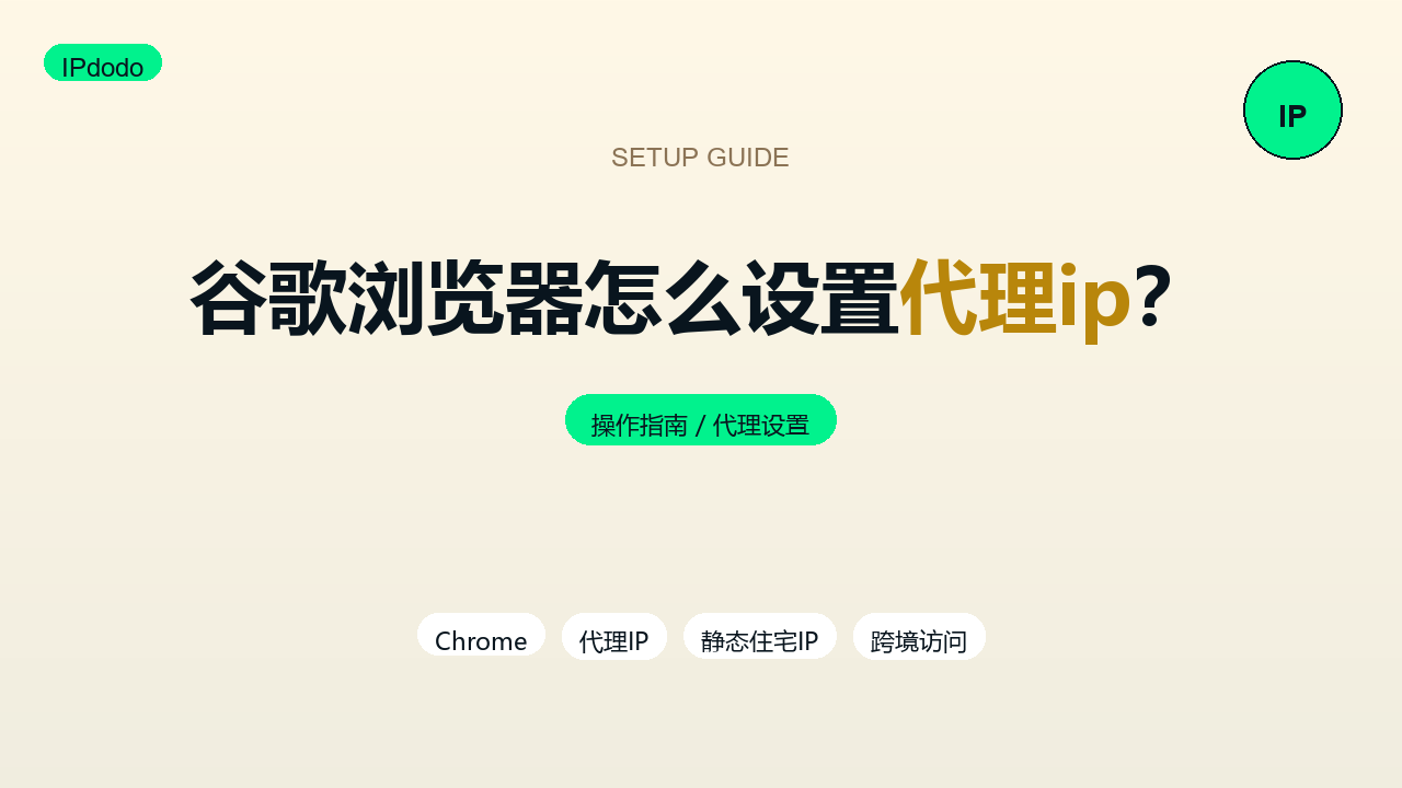 Chrome代理设置