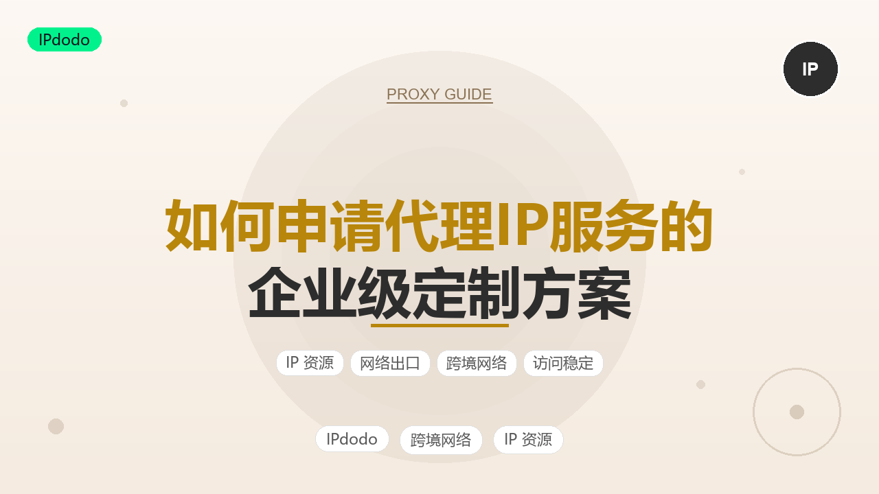 代理IP企业级定制方案申请指南