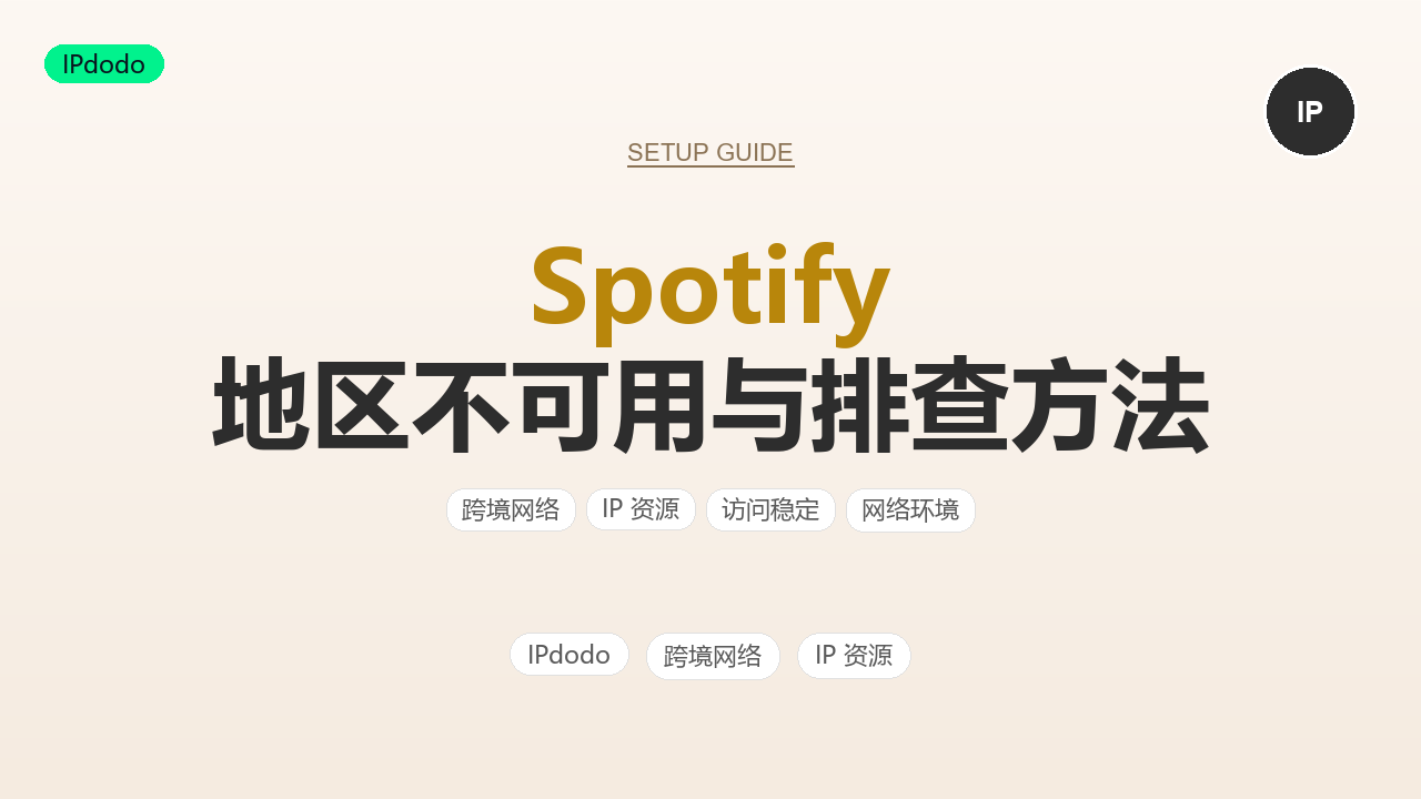 Spotify 地区不可用:国家不匹配的原因与排查
