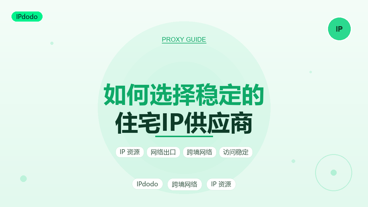 如何选择稳定的住宅IP供应商
