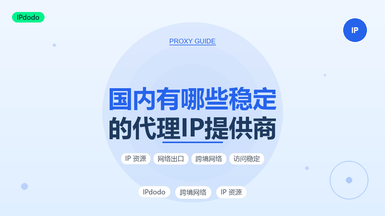 国内有哪些稳定的代理IP提供商