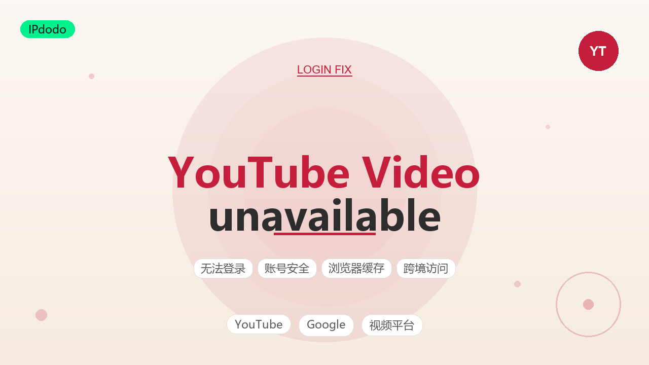 YouTube Video unavailable 排查指南